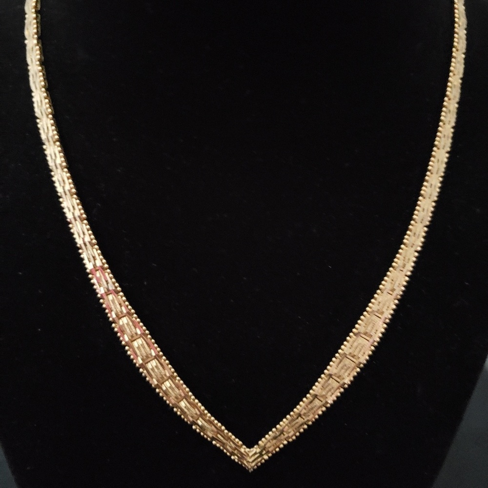 Gold vermeil Riccio necklace. 16".